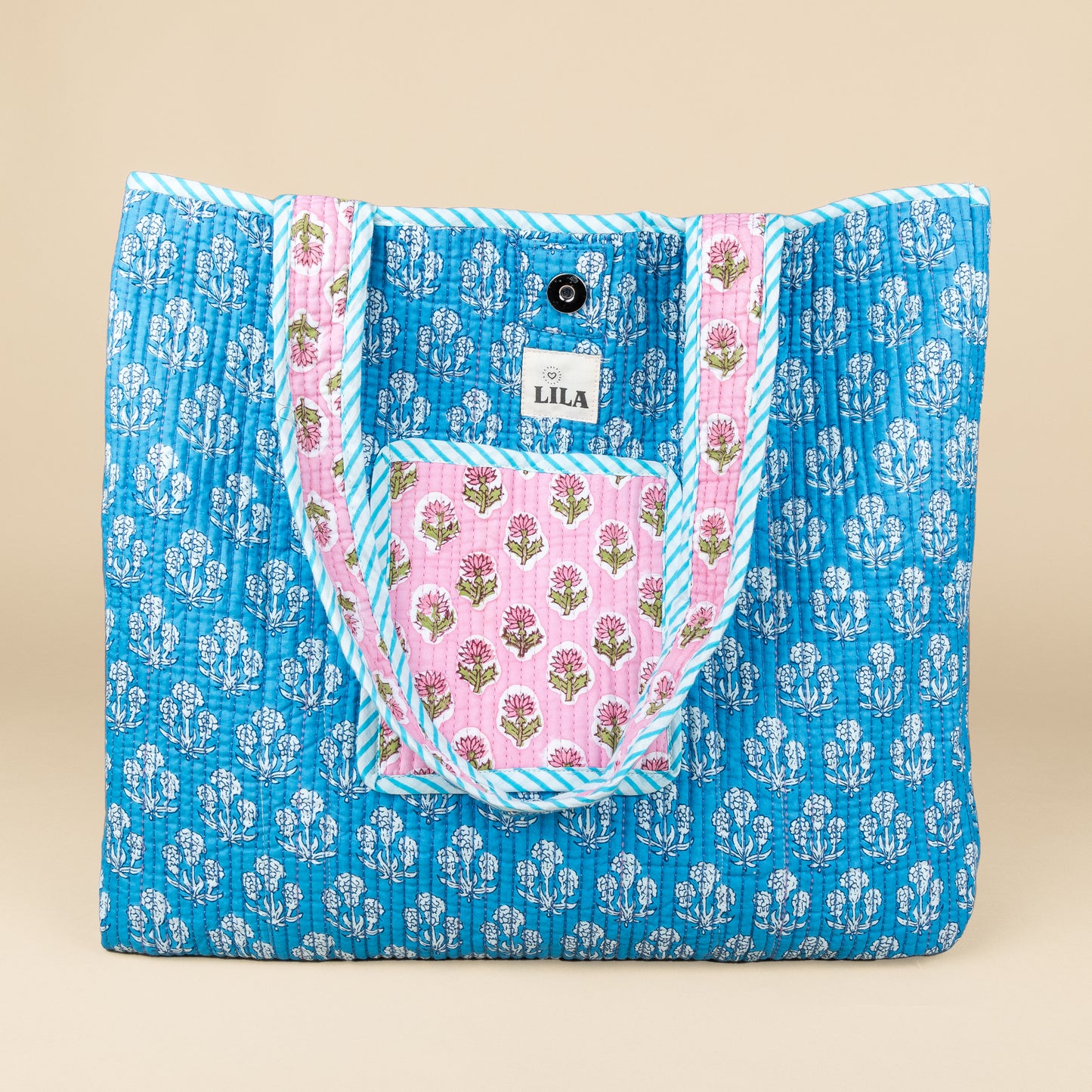 Sac fourre-tout - rose - bleu - n ° 11