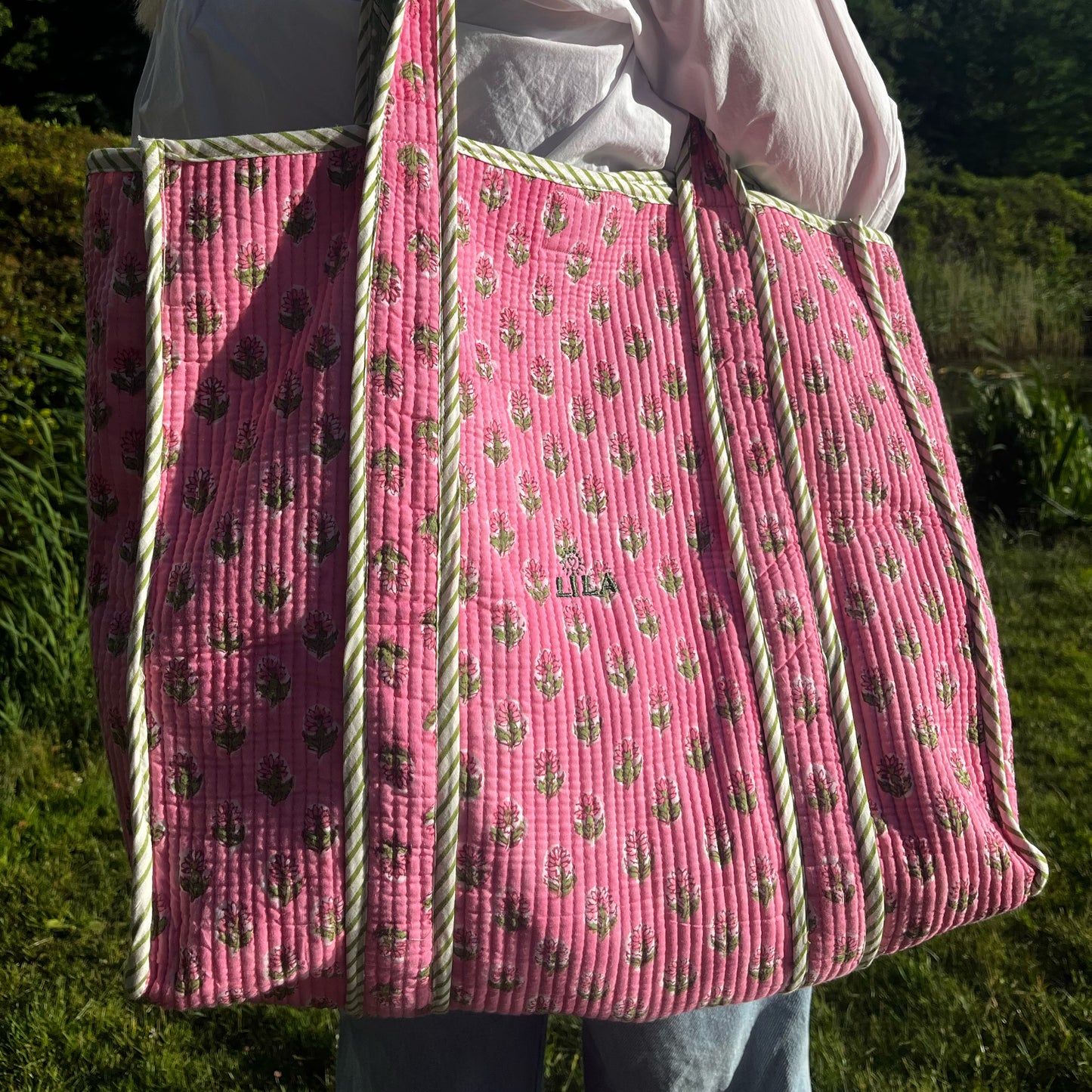 Tote bag - Roze - Groen - No.17