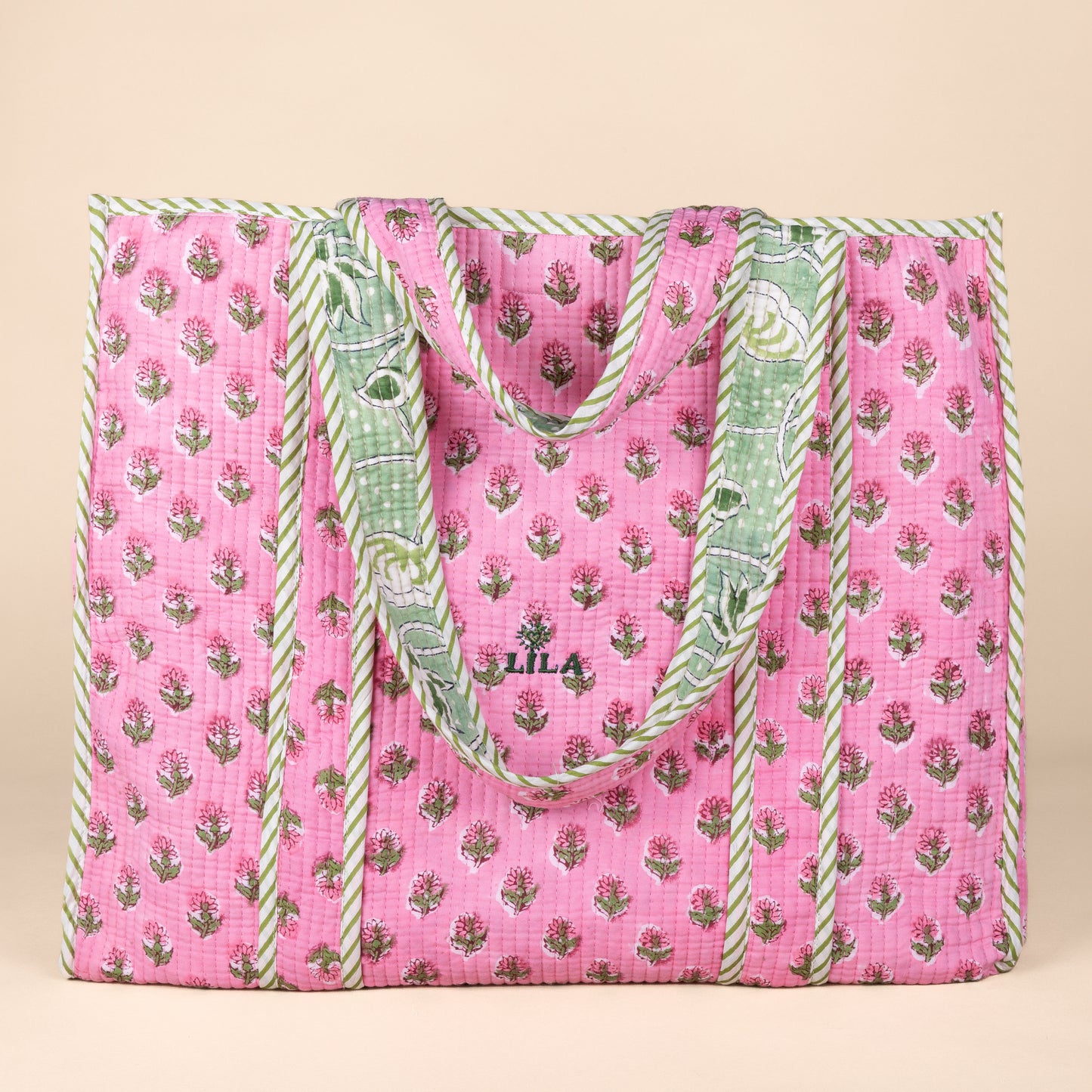 Tote bag - Roze - Groen - No.17