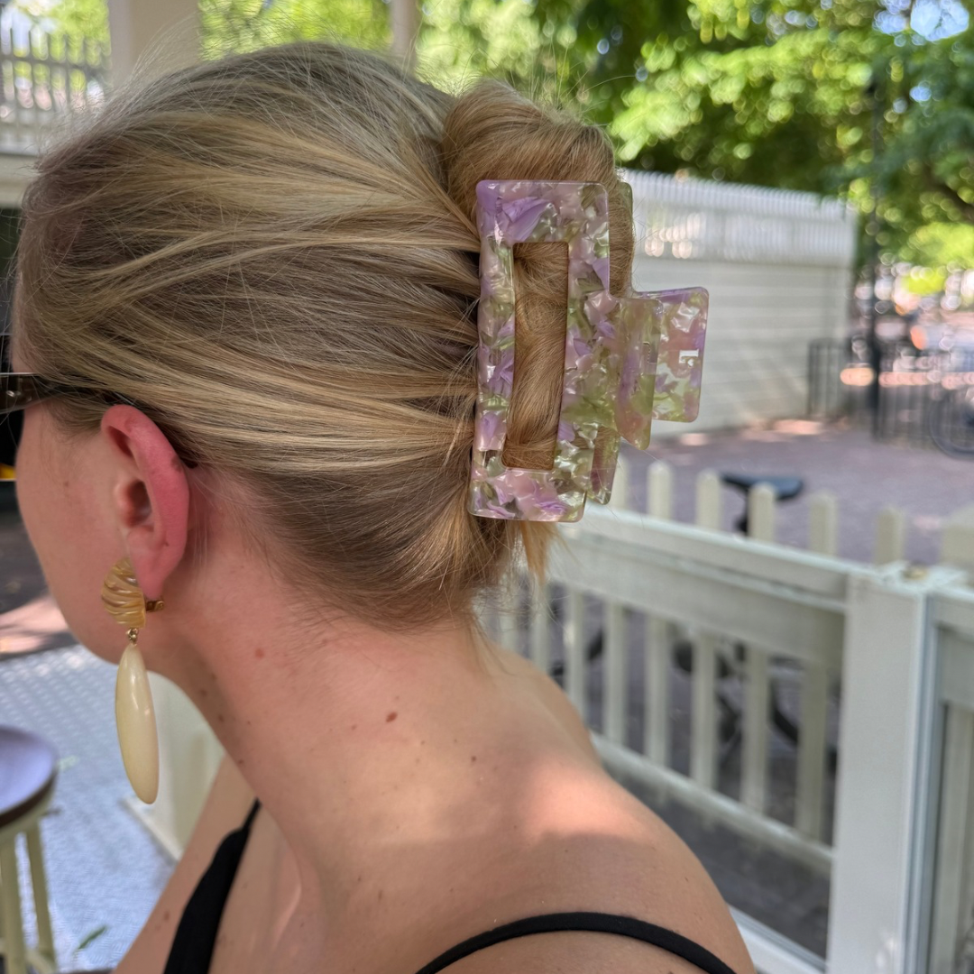 Haarclip Lavendeltuin - groot
