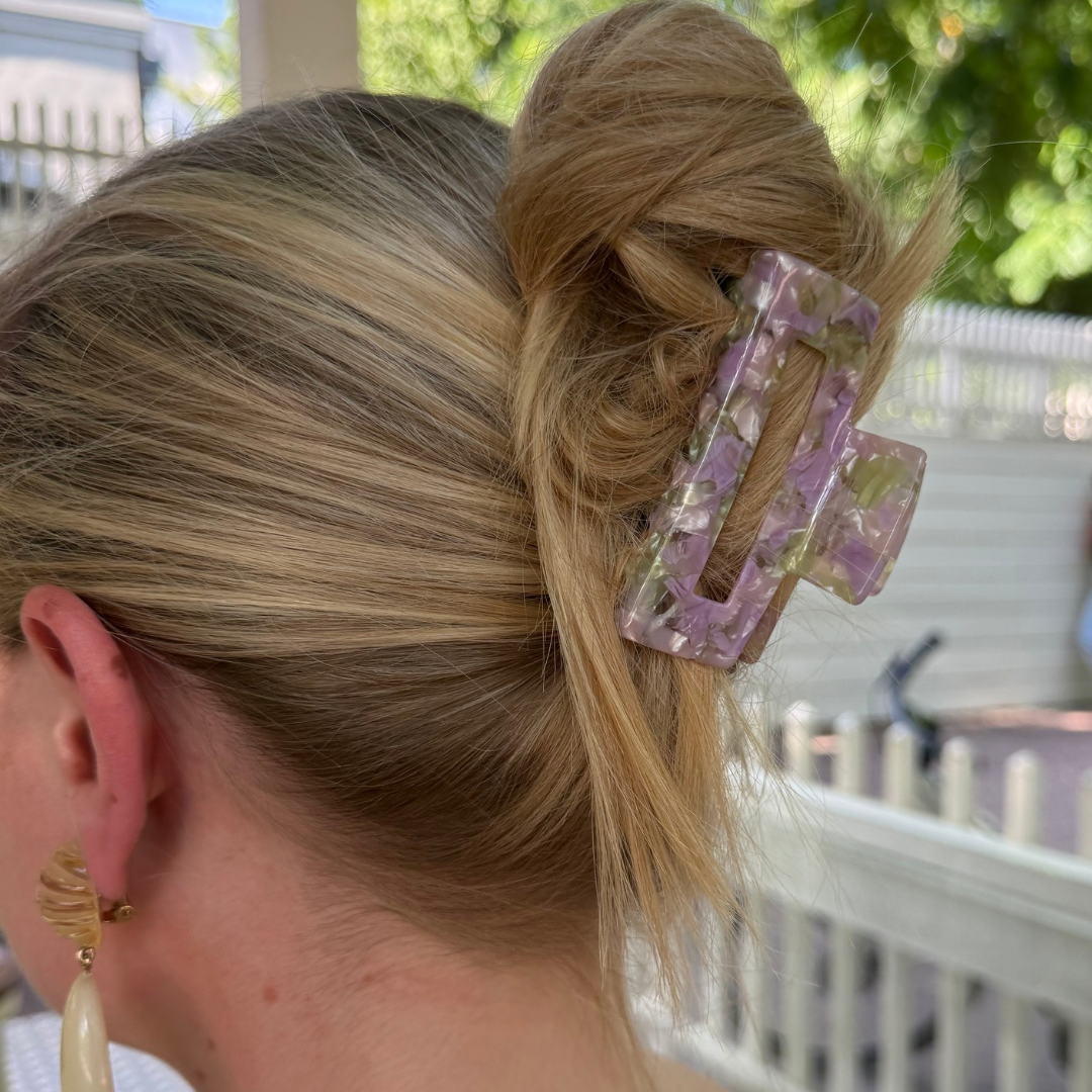 Haarclip Lavendeltuin - medium