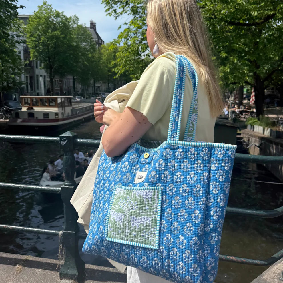 Tote Bag - Licht blauw - Grijs - No.20