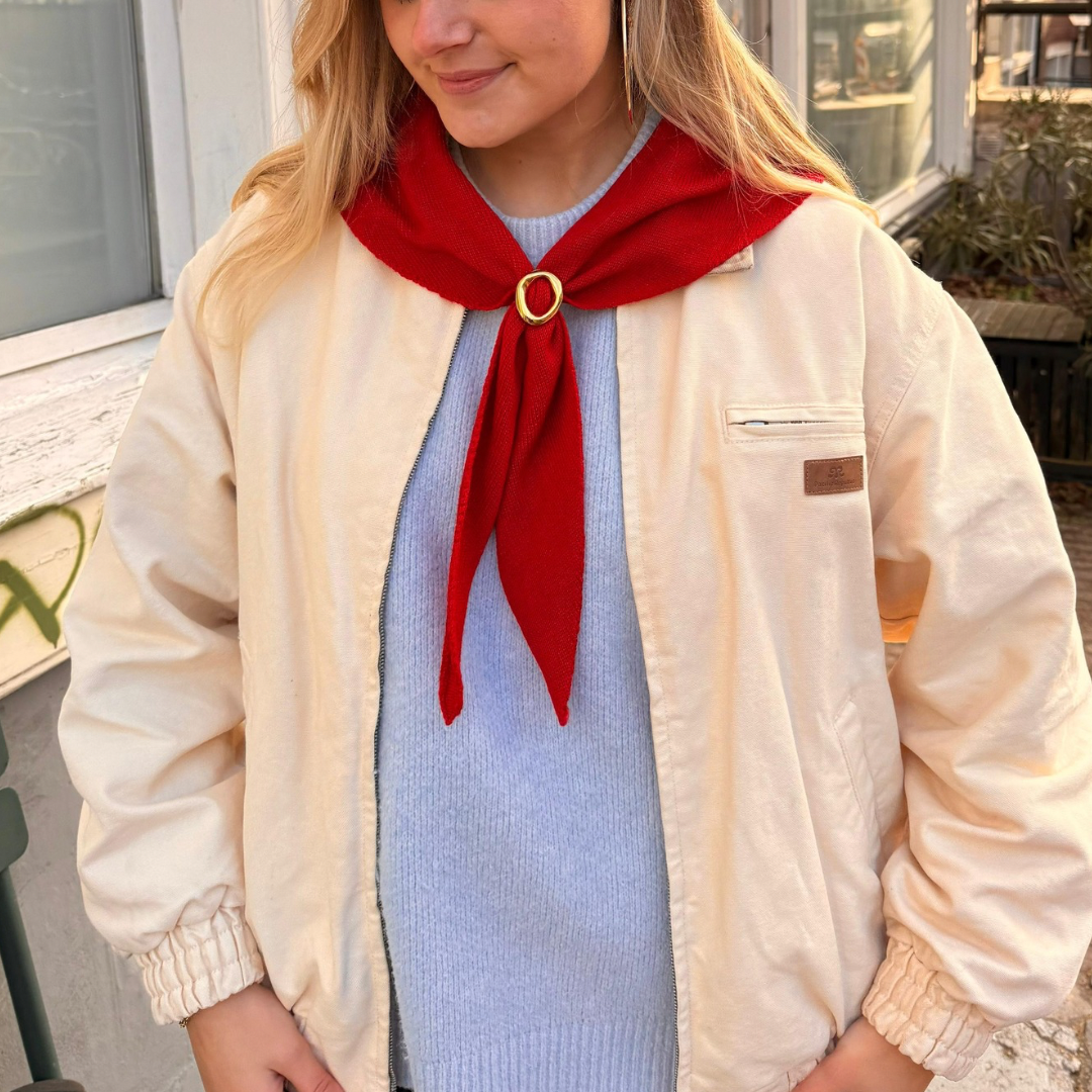 Écharpe Triangle - Rouge - Festif - Petit