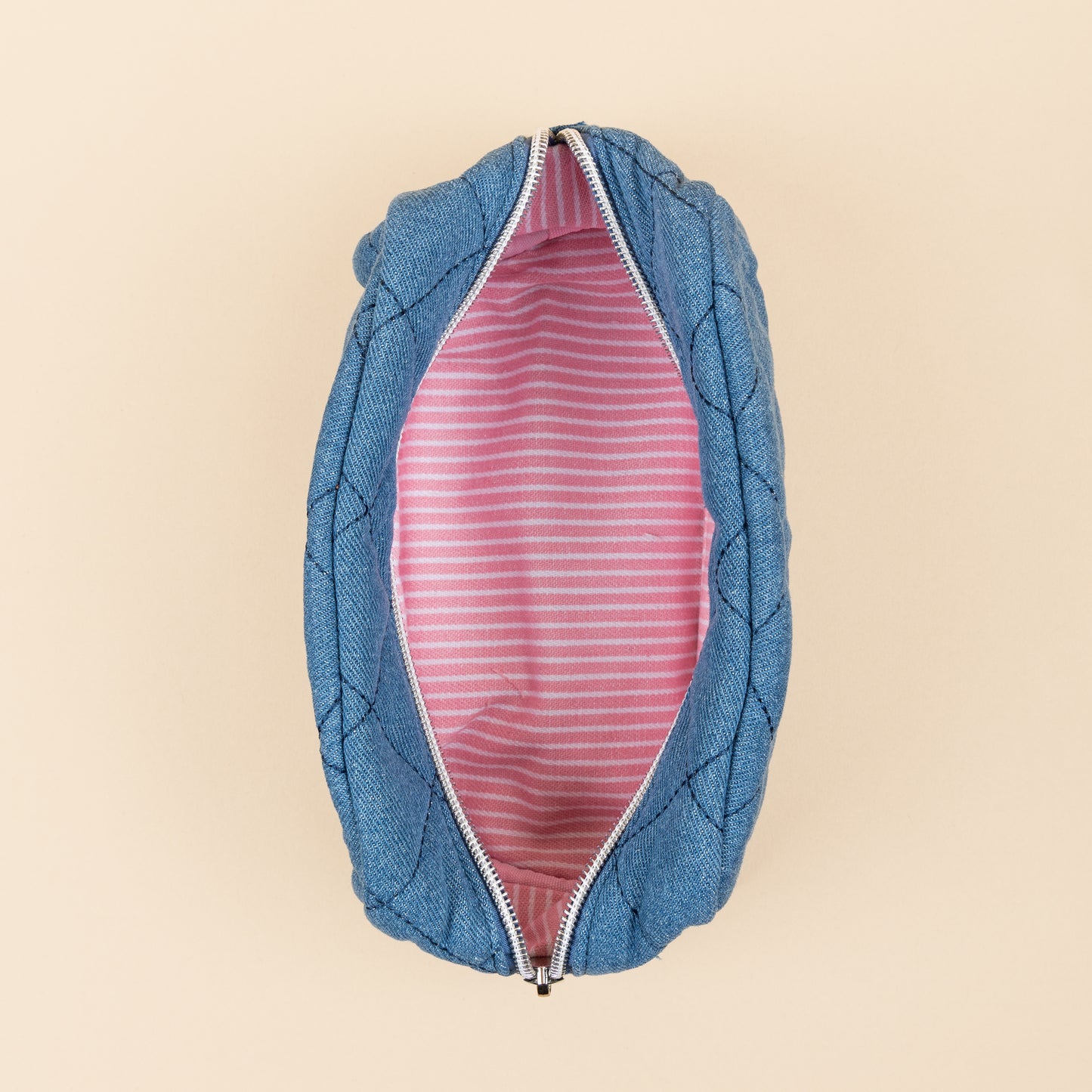 Recycled - toilet bag set - Jeans - Pink
