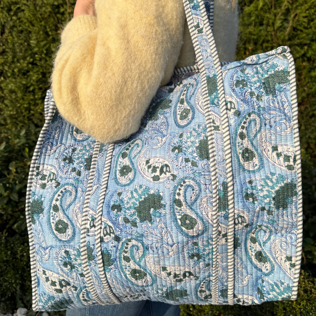 Tote Bag - Licht blauw - Grijs - No.19