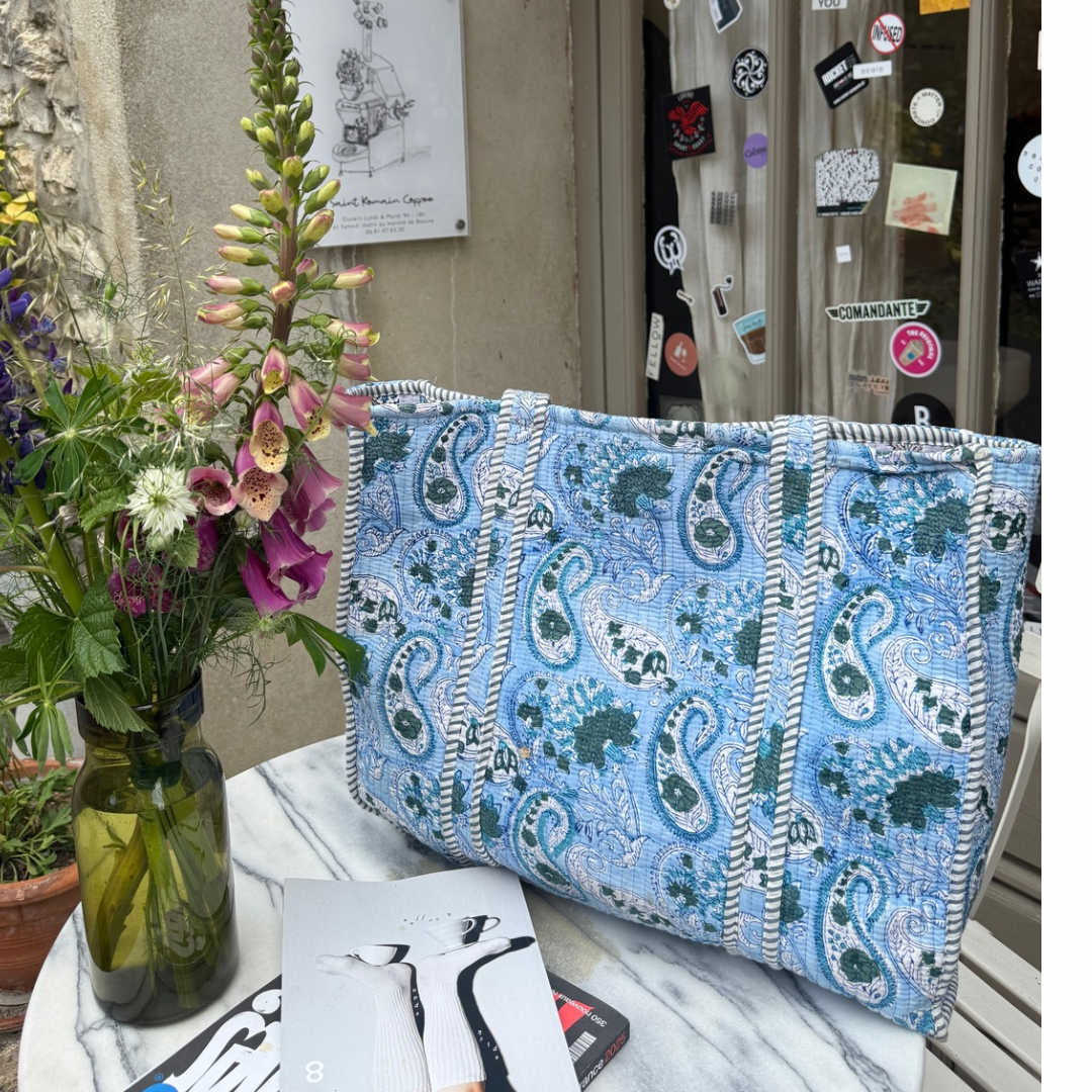 Tote Bag - Licht blauw - Grijs - No.19