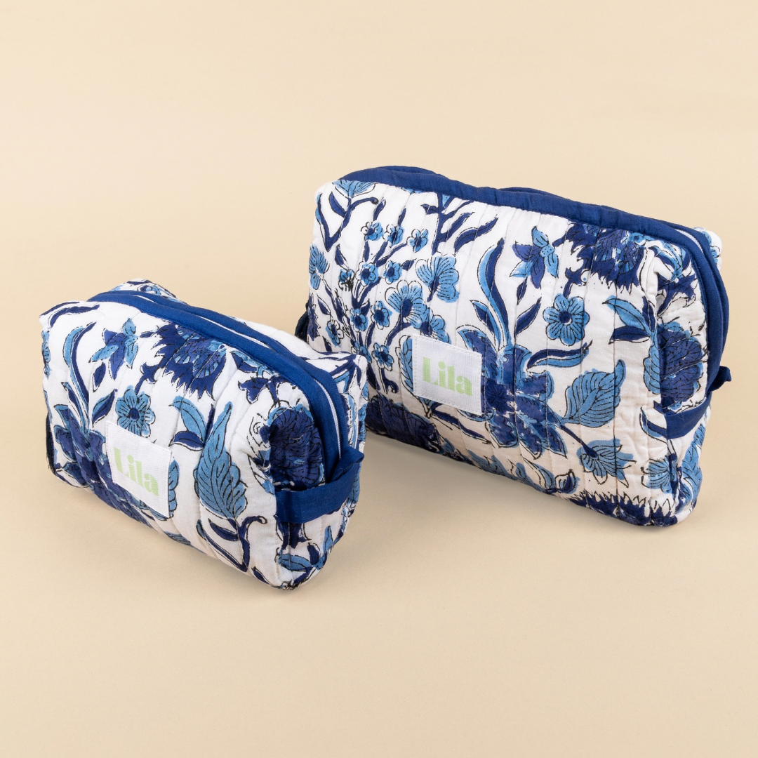 Trousse de toilette - Bleu de Delft - Bleu - Ensemble