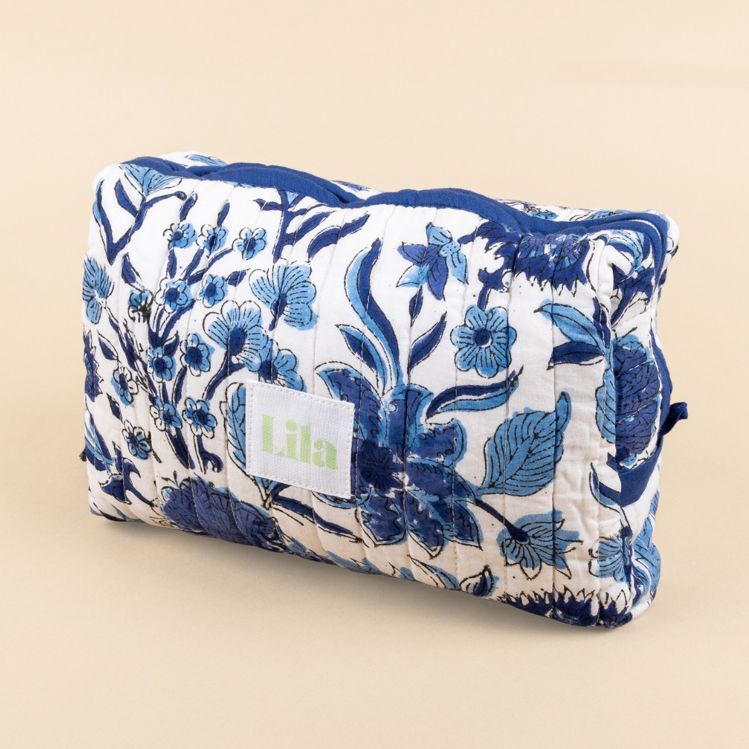 Trousse de toilette - Bleu de Delft - Bleu - Grande