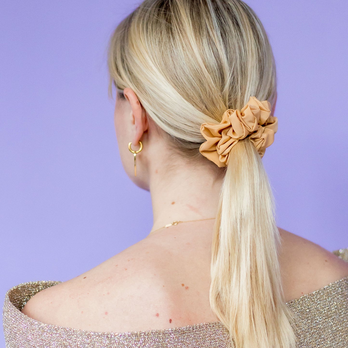 Scrunchie satin mustard