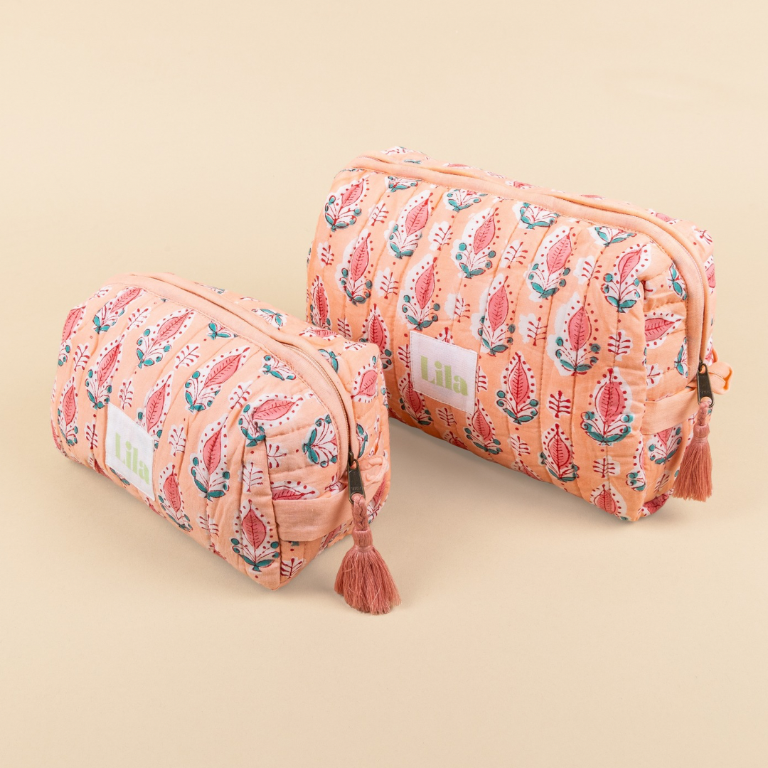 Toilettas - Perzik - Zacht Oranje - Set