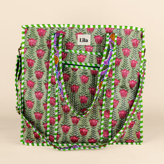 Organised Tote - Groen - Inclusief toilettas- no.3