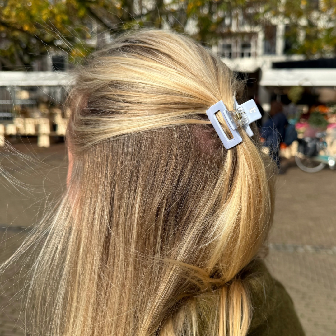 Haarclip Blauw glitter