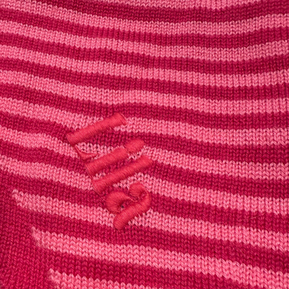 Triangle Scarf - Pink stripe - Small