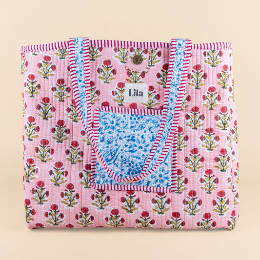 Tote Bag - Blue - Pink - No.10