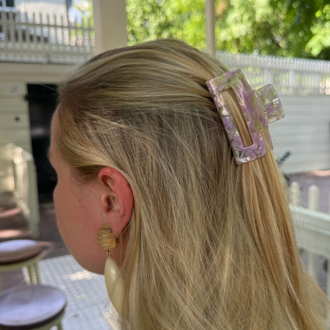 Haarclip Lavendeltuin - medium