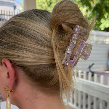 Haarclip Lavendeltuin - medium