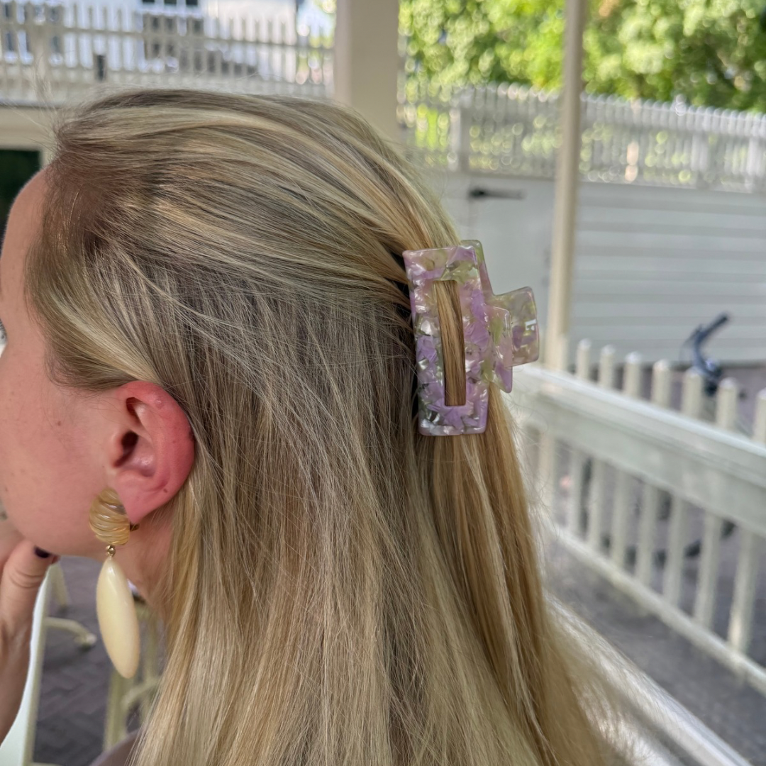 Haarclip Lavendeltuin - medium