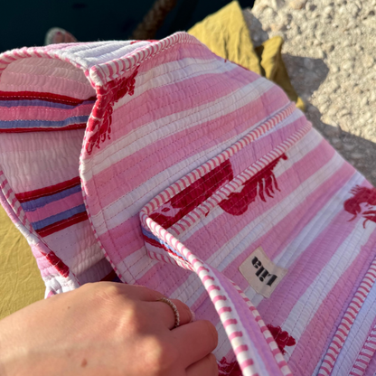 Tote bag - Lobster - including toiletry bag - No.12