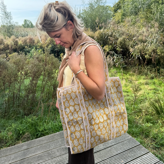 Tote bag - Paisley - Rits- inclusief toilettas -No.1