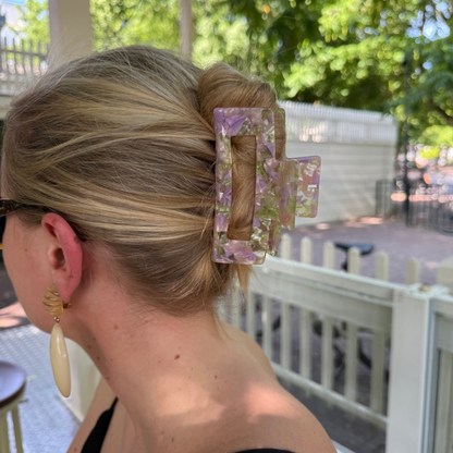 Haarclip Lavendeltuin - groot