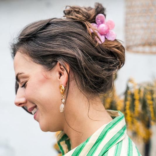 Haarclip Bloem- Roze