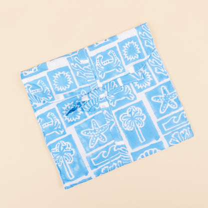 Tote bag - rits - Blauw - Beach - No.2