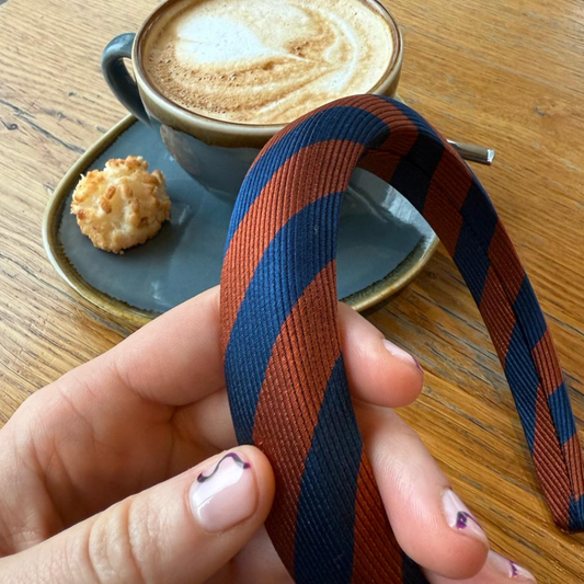 Tie Haarband-Terracotta Blue