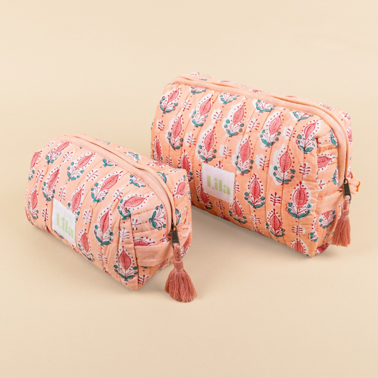 Toilettas - Perzik - Zacht Oranje - Set